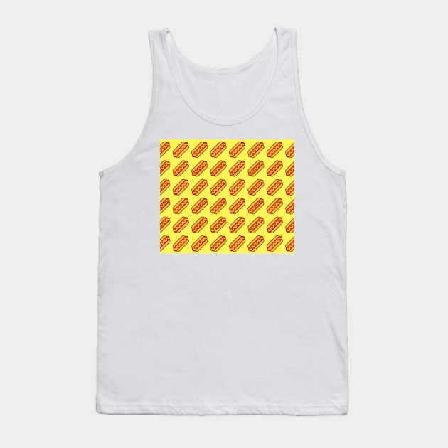 Hot Dog Pattern Tank Top by timegraf